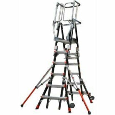 LITTLE GIANT LADDERS Little Giant Fiberglass Compact Safety Cage Ladder, 6-10' Type 1AA - 19506-244